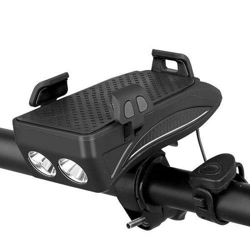 BOS+ J20 Bicycle horn lamp+Mobile Phone Bracket (Black)