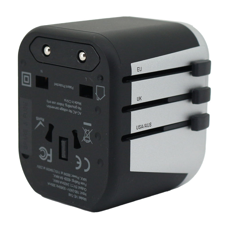 VCE VE-TA8 Universal Travel Adaptor (Silver)