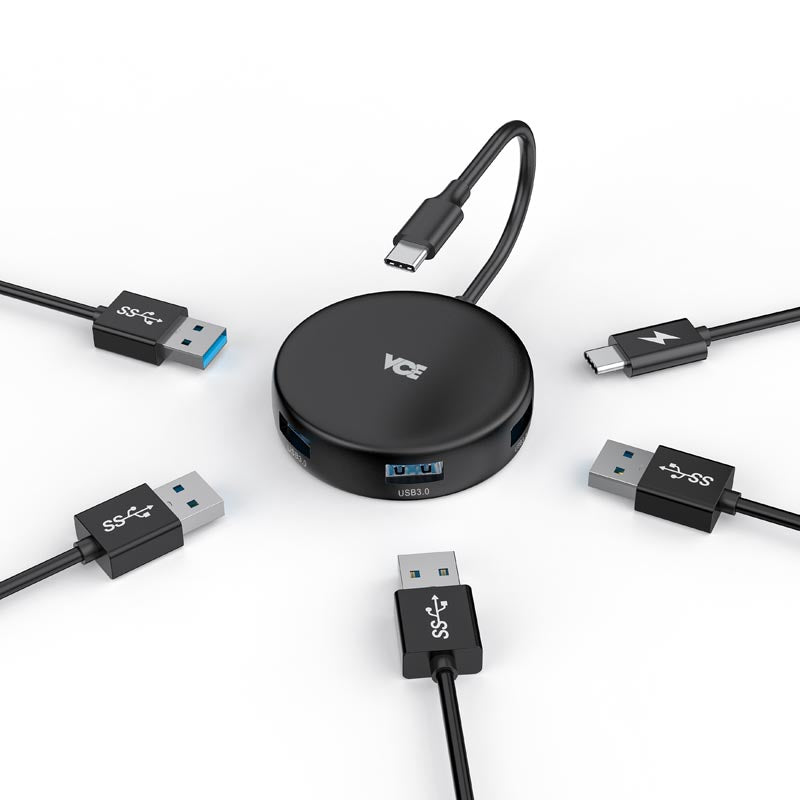 VCE VE-CH05 5-in-1 USB-C Hub (Black)
