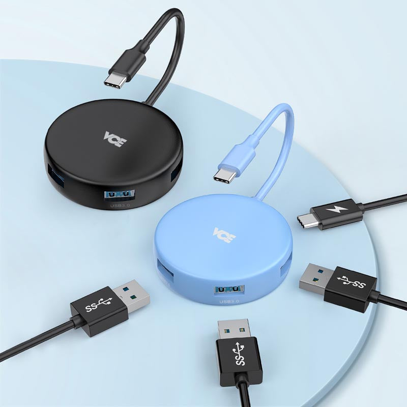 VCE VE-CH05 5-in-1 USB-C Hub (Blue)