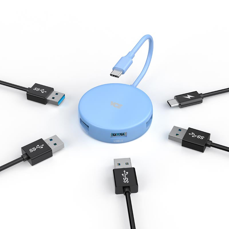 VCE VE-CH05 5-in-1 USB-C Hub (Blue)