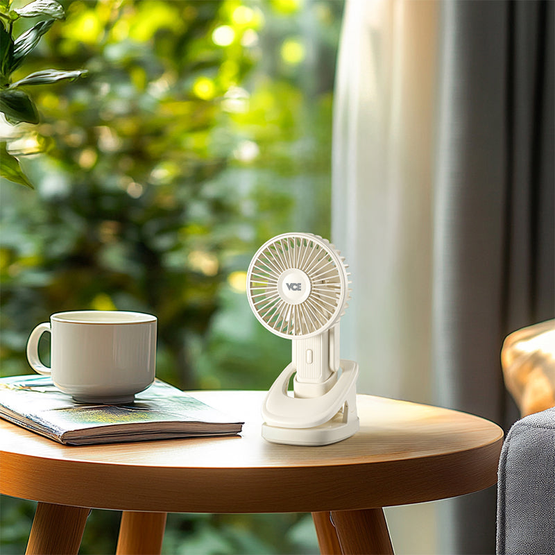 VCE VE-LAC75-WH Clip Fan with Oscillation Base White