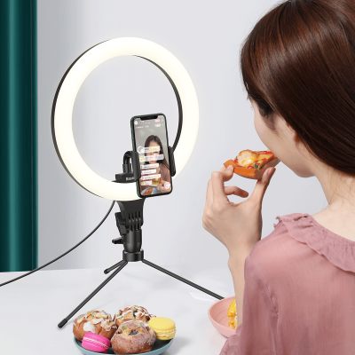Baseus CRZB10-A01 Selfie LED Ring Light with Tripod & Holder
