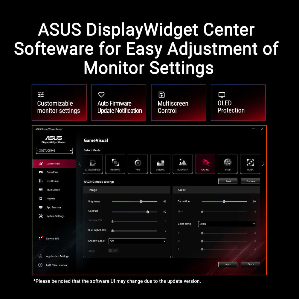 Asus ROG Strix XG27UCDMG - 27 UHD QD-OLED 240Hz Gaming Monitor