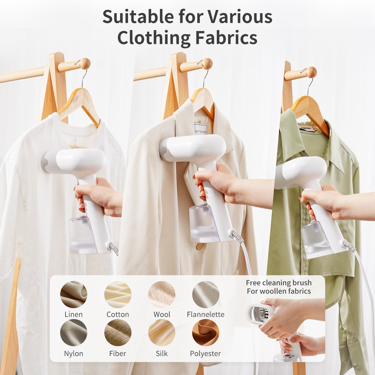 Simplus GTJH019WH00-S White 280ml Handheld Non-foldable Garment Steamer