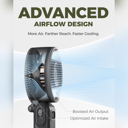 DiveBlues D6036-12PACK#1 Fanzy Handheld Fan Black
