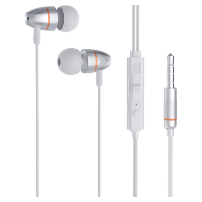 HOCO M59 Wired Earphones with mic (Silver)