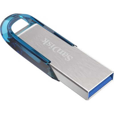 SanDisk Ultra Flair Flash Drive 128GB (Tropical Blue) USB 3.0 [SDCZ73-128G-G46B]