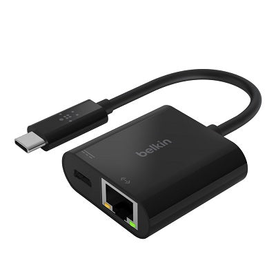 Belkin INC001btBK USB-C to Ethernet + Charge Adapter