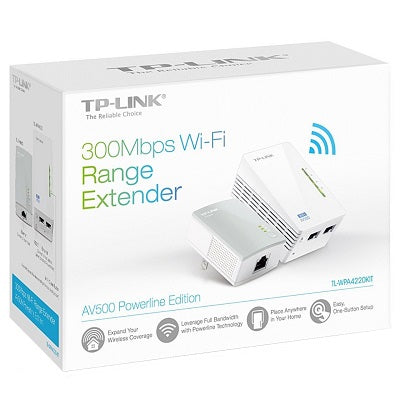 TP-Link TL-WPA4220 KIT 300Mbps AV600 Wi-Fi Powerline Extender Starter Kit