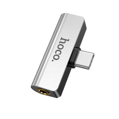 HOCO LS26 Type-C 2-in-1 Audio Converter (Silver)
