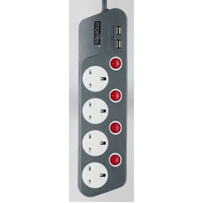 Morries MS3344 4WAY 3M /2USB (2.1) Extension