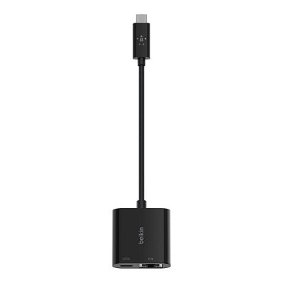 Belkin INC001btBK USB-C to Ethernet + Charge Adapter