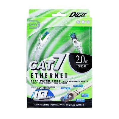 Daiyo CP2551 SSTP Patch Cord Cat7 Ethernet 2m