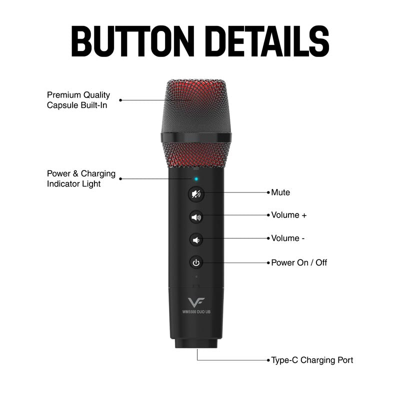 Vinnfier WM5500 DUO UB Wireless Microphone