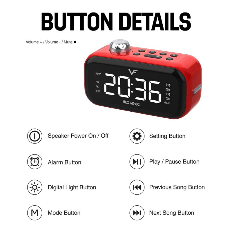 Vinnfier Neo Air 8C BT Speaker Red