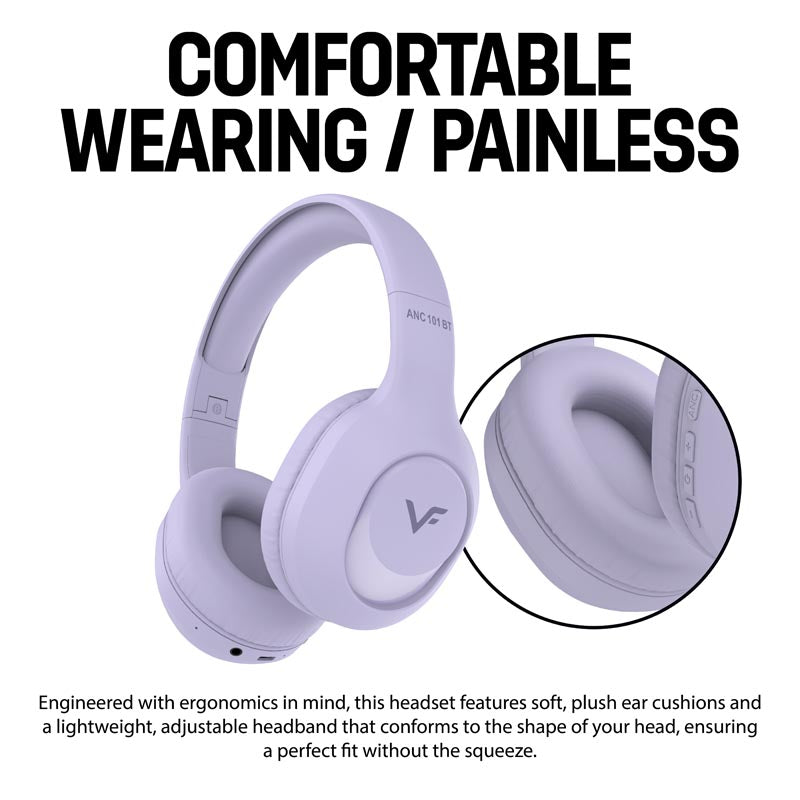 Vinnfier ANC 101BT Headphones Purple