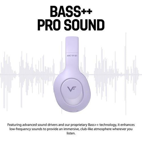 Vinnfier ANC 101BT Headphones Purple