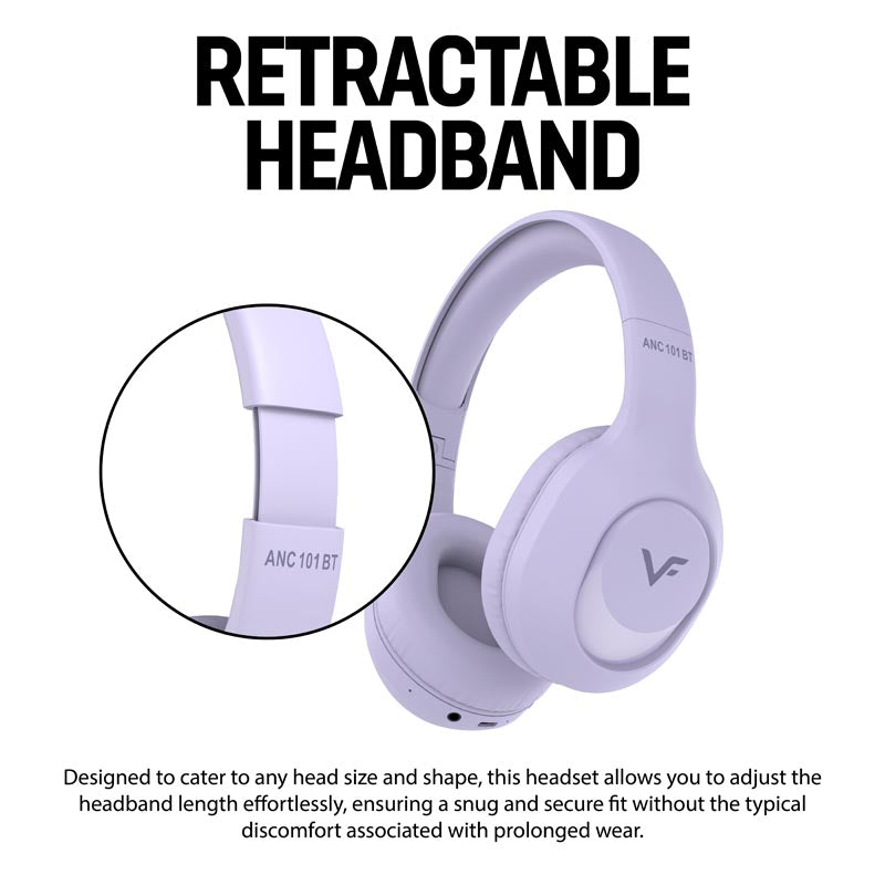 Vinnfier ANC 101BT Headphones Purple