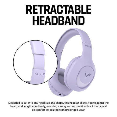 Vinnfier ANC 101BT Headphones Purple