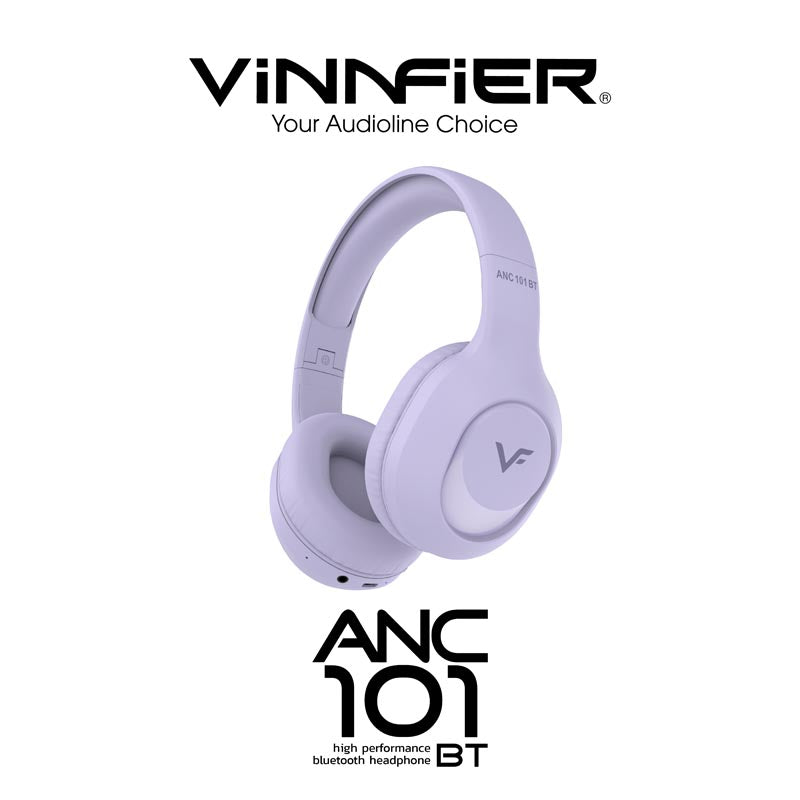 Vinnfier ANC 101BT Headphones Purple