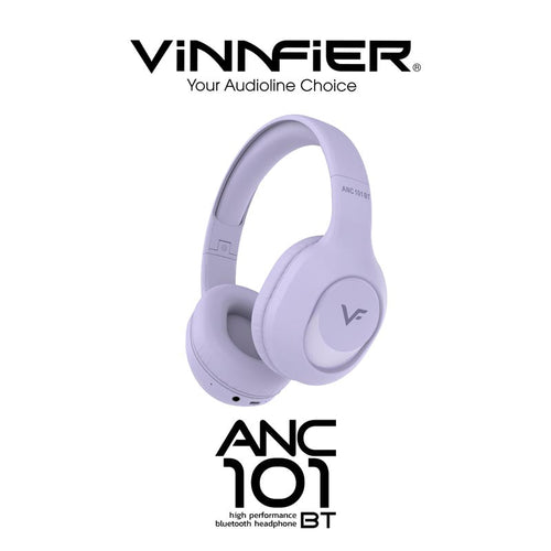 Vinnfier ANC 101BT Headphones Purple