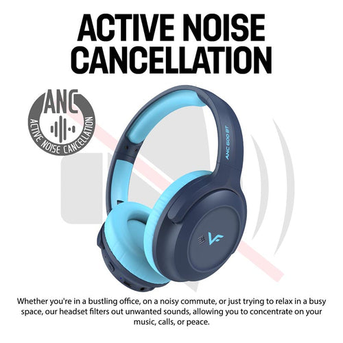 Vinnfier ANC 600BT Headphones Light Blue