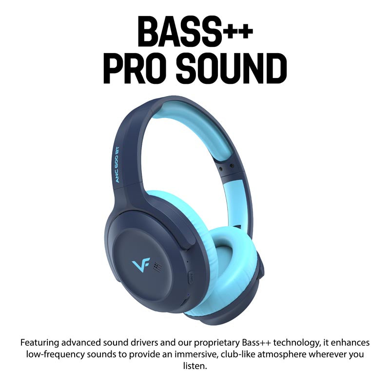 Vinnfier ANC 600BT Headphones Light Blue