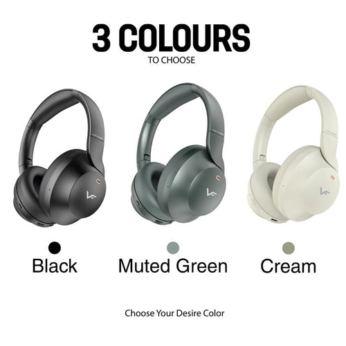 Vinnfier ANC 700BT Headphones Muted Green