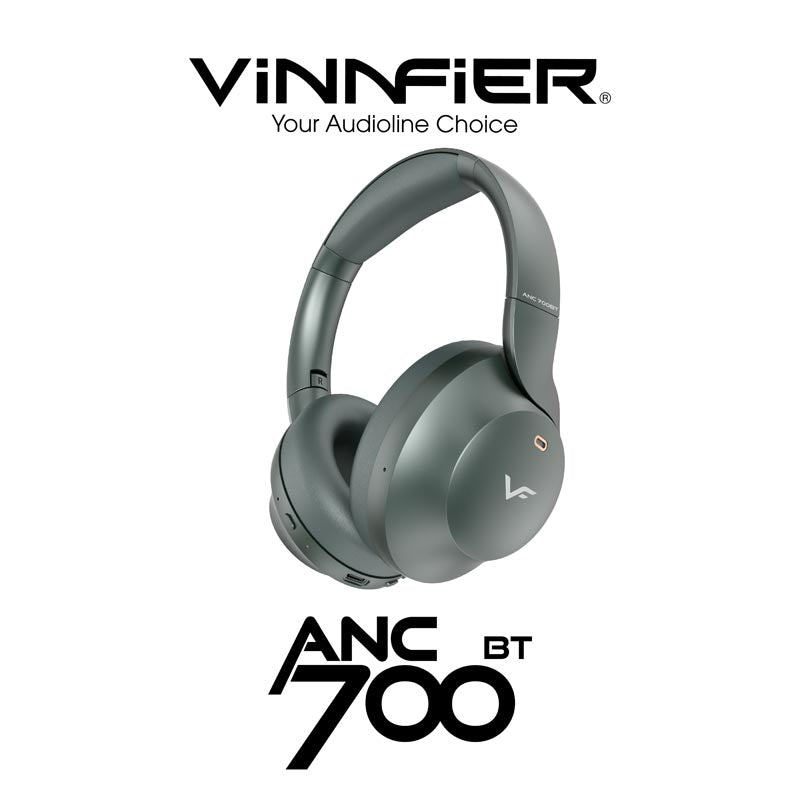 Vinnfier ANC 700BT Headphones Muted Green