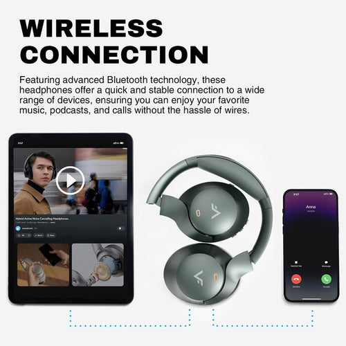 Vinnfier ANC 700BT Headphones Cream
