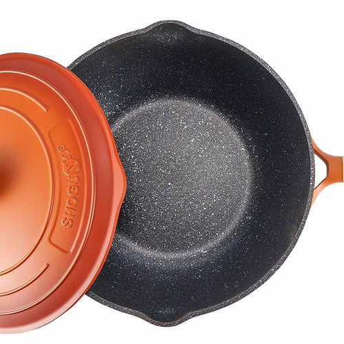 La Gourmet LGSNFE410160-OG Shogun Flame 28cm Wok with Aluminium Lid