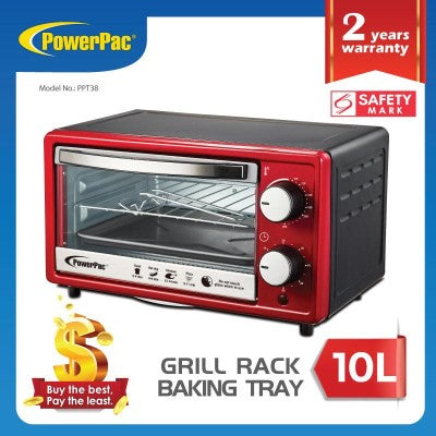 Powerpac PPT38 Electric Oven 10L