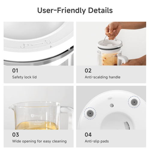 Simplus YSHU001WH02-S White 1.5L Electric Health Pot