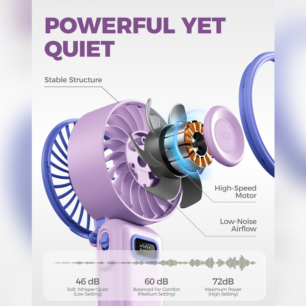 DiveBlues D6036-12PACK#2 Fanzy Handheld Fan Purple