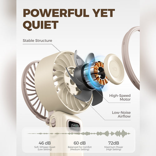 DiveBlues D6036-12PACK#1 Fanzy Handheld Fan Beige