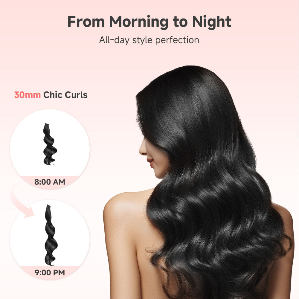 Simplus JFBA012PK00-S Curling 2-in-1 Straightening Pink