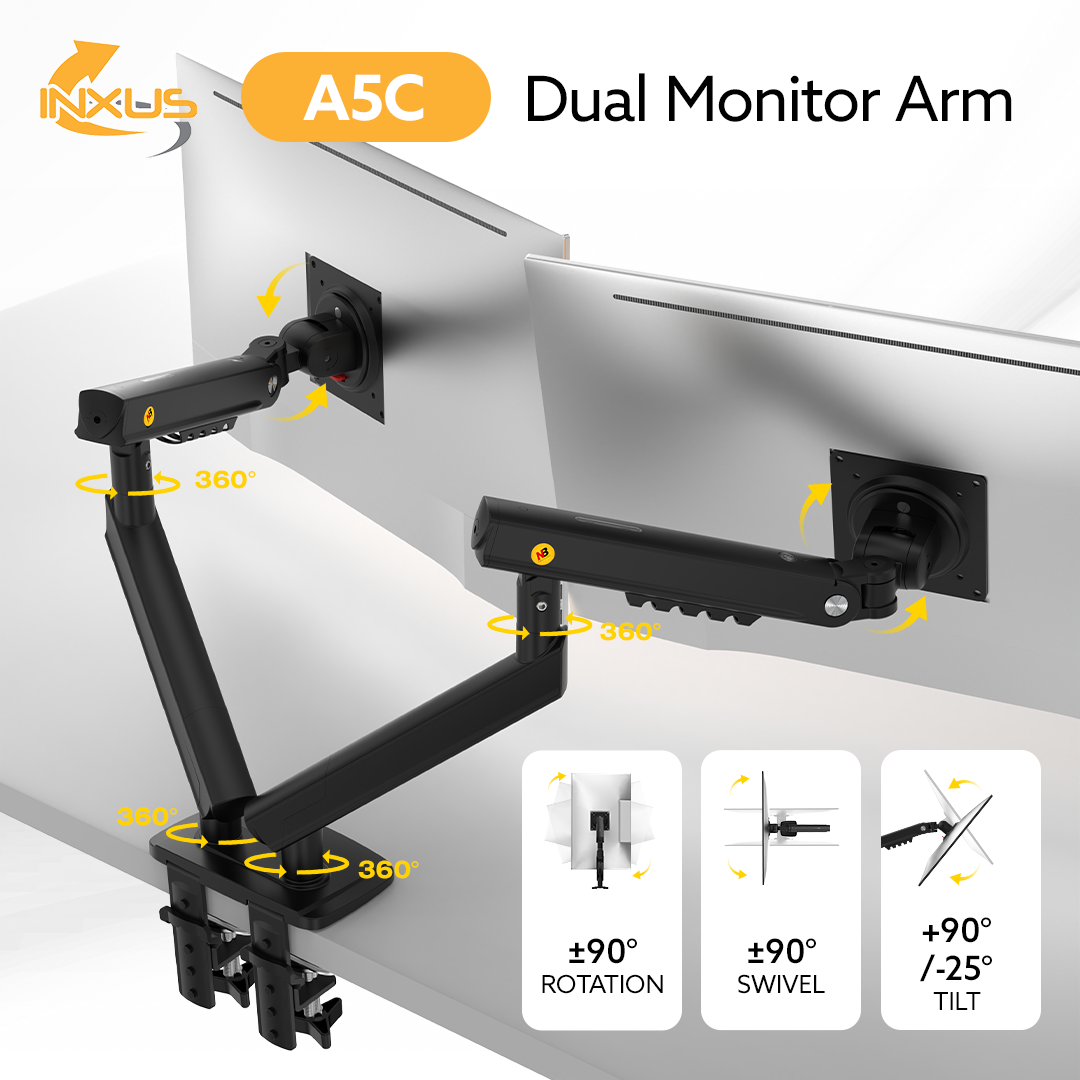 Northbayou A5C Dual Monitor Mount (Black)