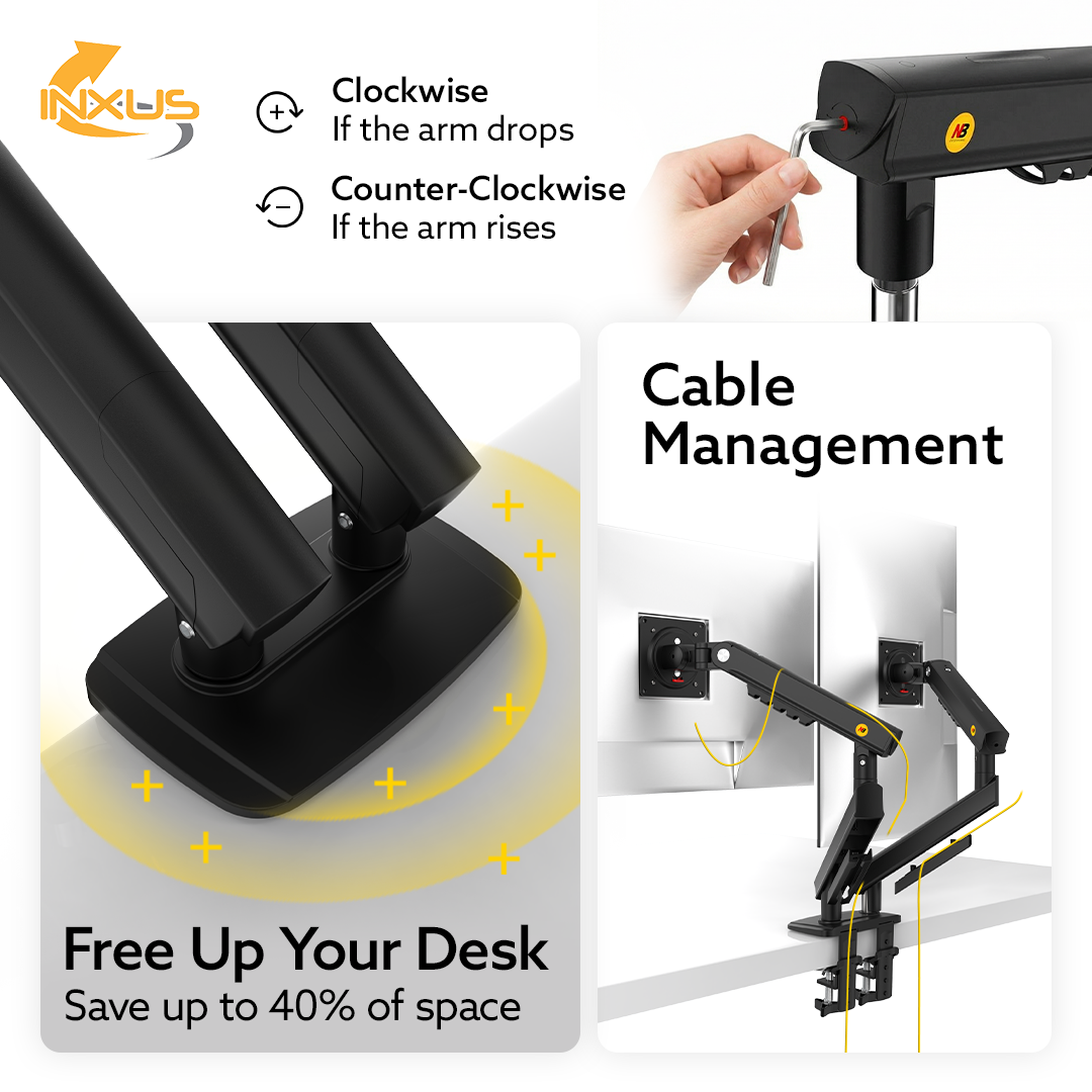 Northbayou A5C Dual Monitor Mount (Black)