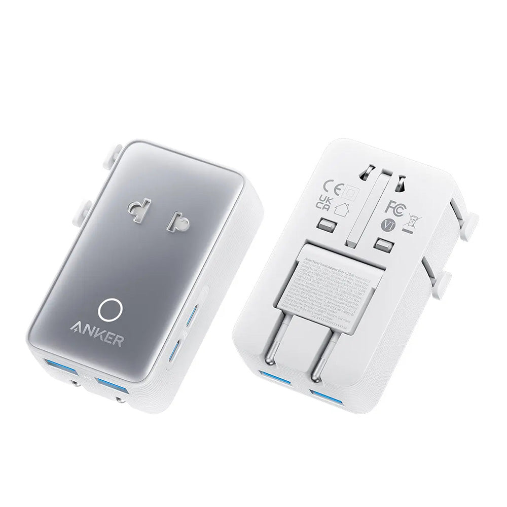 Anker A9215 Nano 5-in-1 Travel Adapter 20W 2C+2A (White)