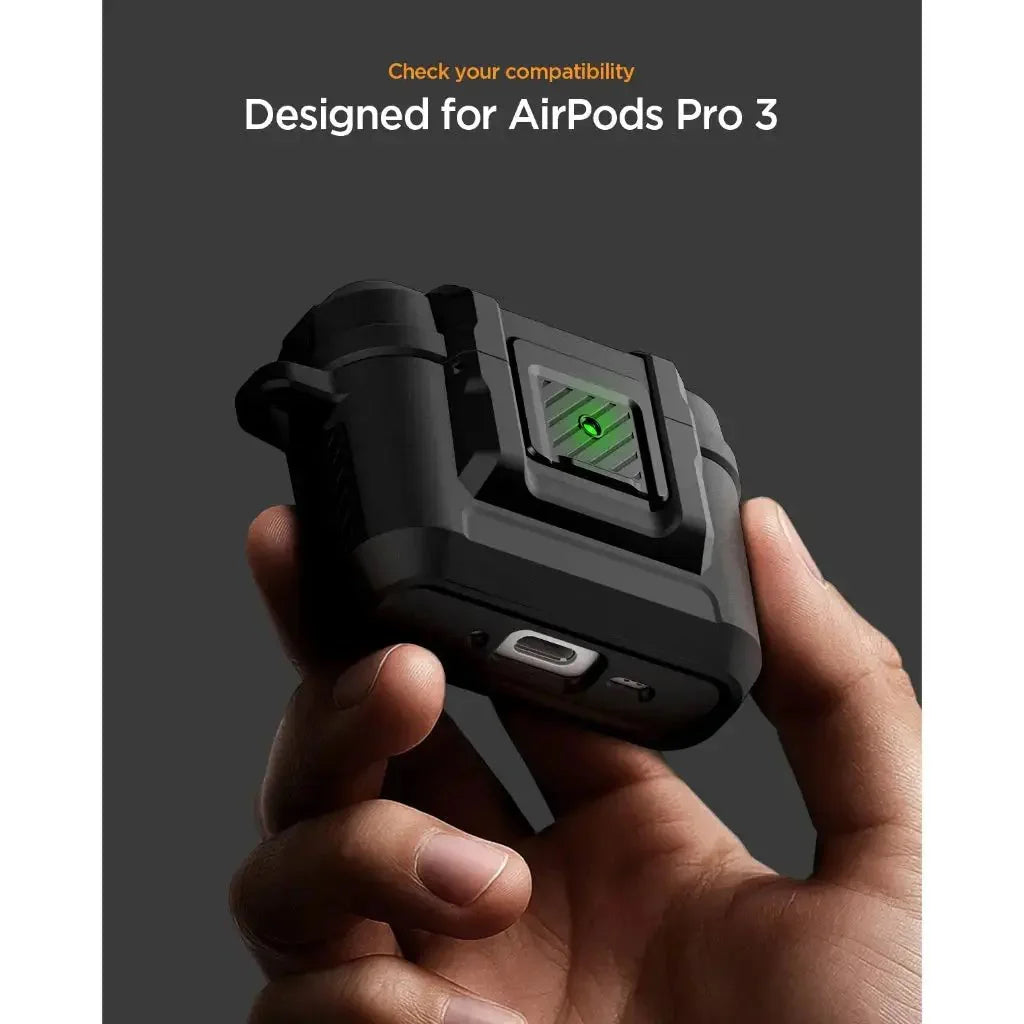 Spigen AirPods Pro (3rd Gen) Case Lock Fit - Matte Black