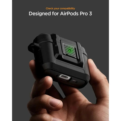Spigen AirPods Pro (3rd Gen) Case Lock Fit - Matte Black