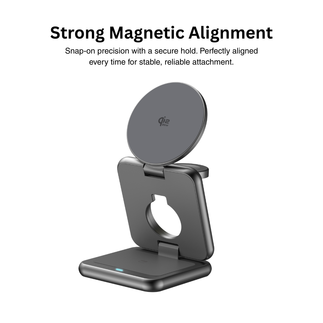 RedMonster AirNergy Trio 25 Qi2.2 25W 3-in-1 Wireless Charger with 1.5M C Cable