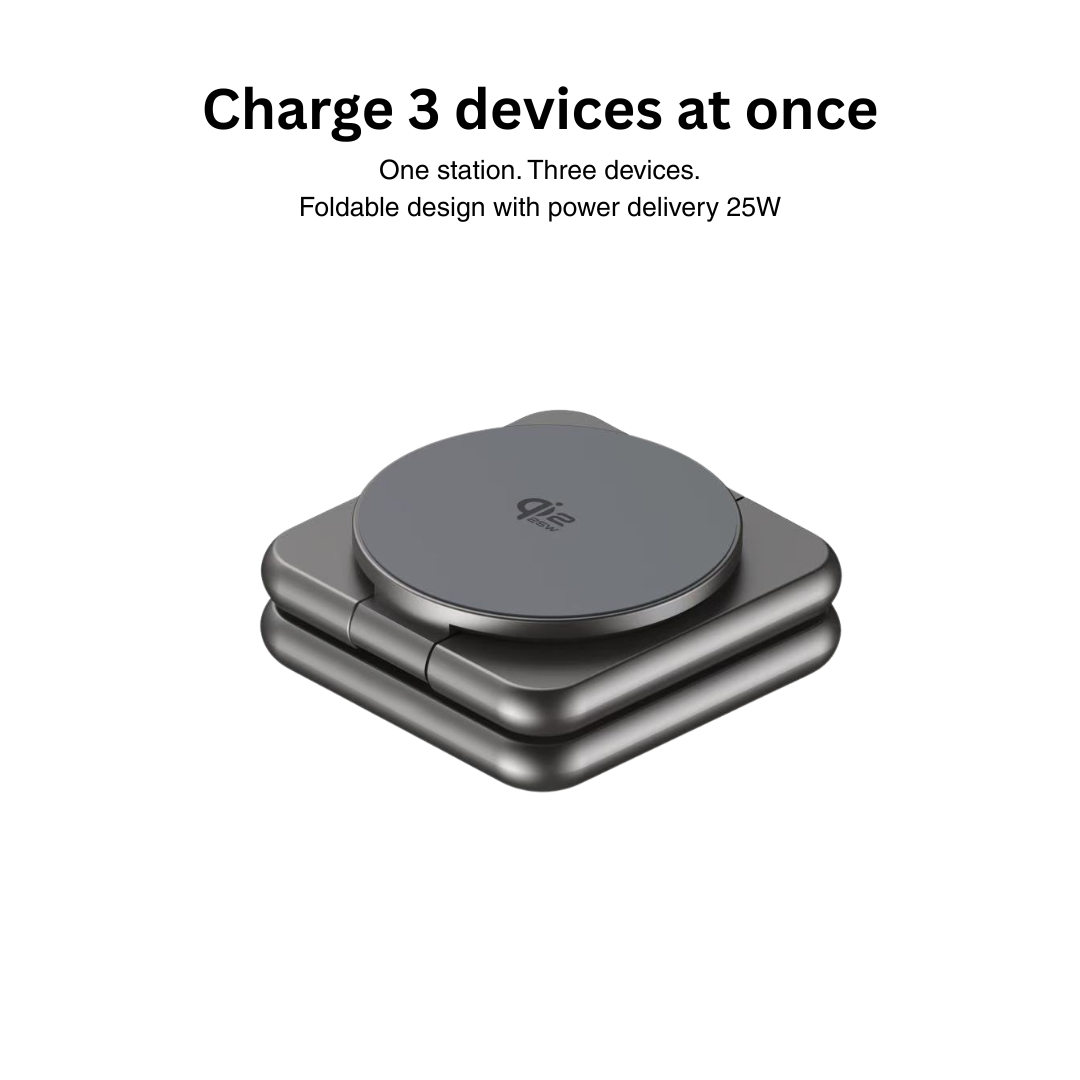 RedMonster AirNergy Trio 25 Qi2.2 25W 3-in-1 Wireless Charger with 1.5M C Cable