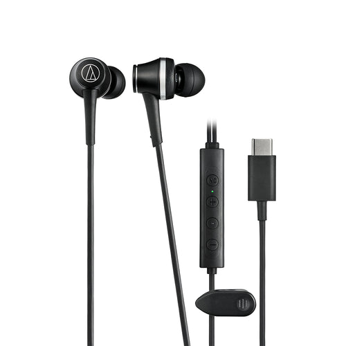 Audio-Technica ATH-CKD7NC Hybrid Noise Cancellation In-Ear USB-C Earphone (Black)
