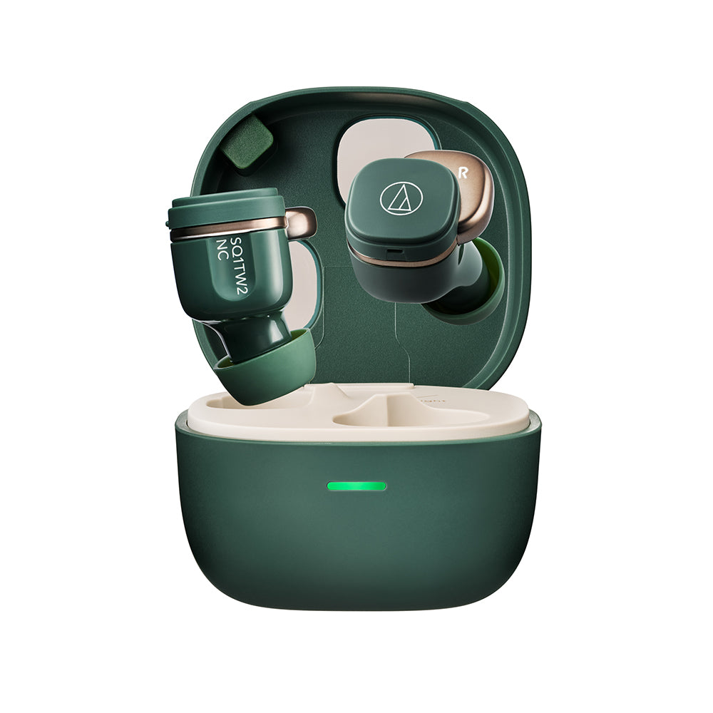 audio-technica ワイヤレスイヤホン(ATH-SQ1TW2NC) Audio-Technica ATH-SQ1TW2NC TWS ANC Earbuds - Green – Challenger