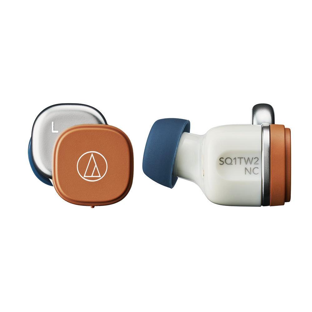 Audio-Technica ATH-SQ1TW2NC TWS ANC Earbuds - White Cream