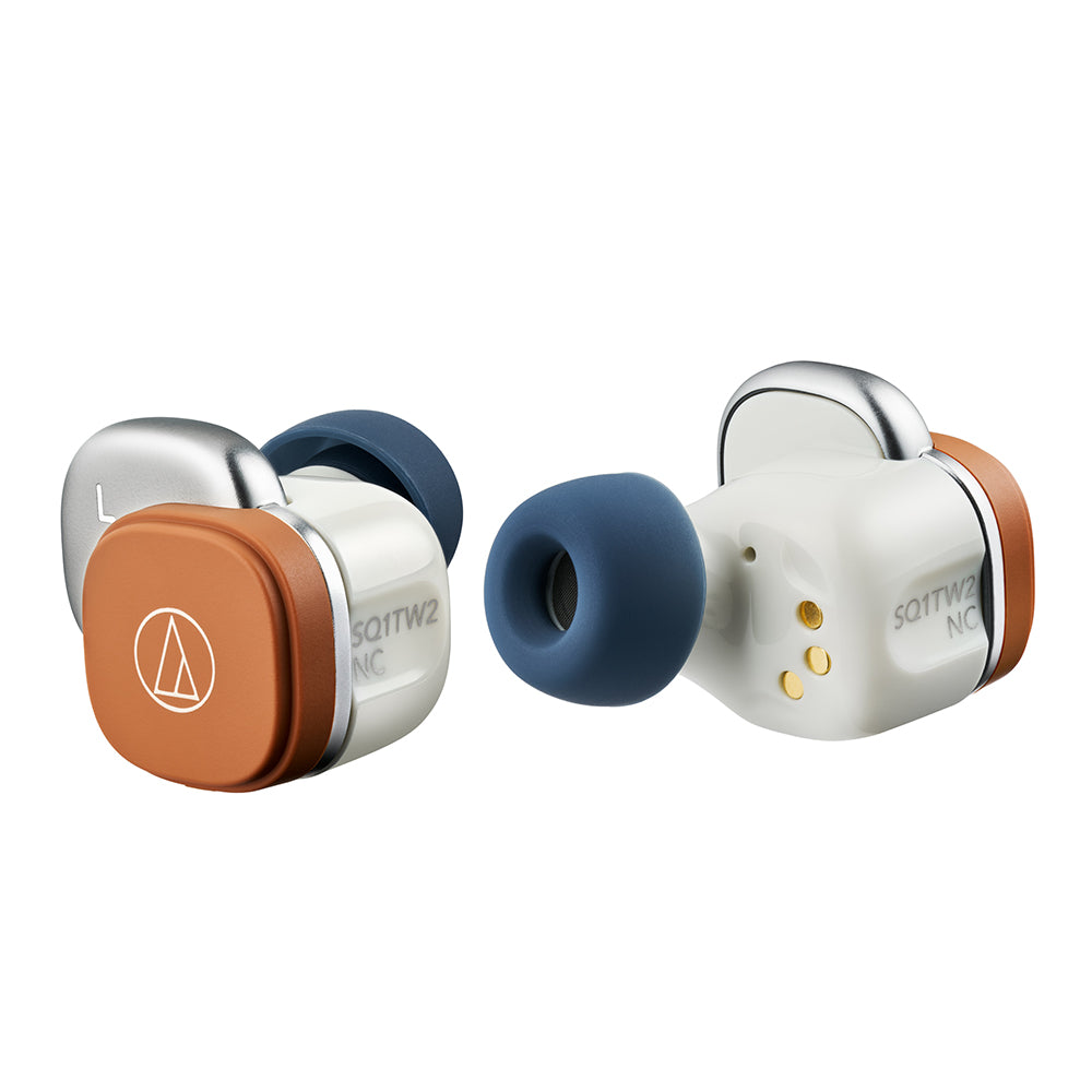Audio-Technica ATH-SQ1TW2NC TWS ANC Earbuds - White Cream