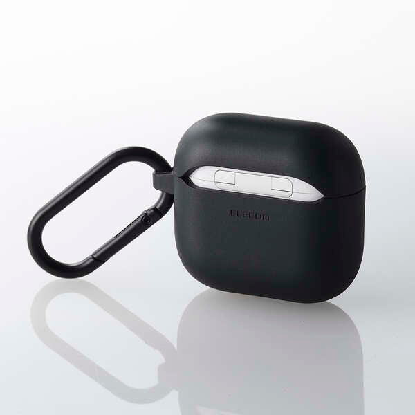 Elecom AVA-AP06TSLBK Tough Slim Lock for AirPods 4 (Black)