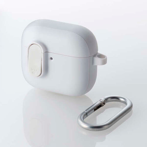 Elecom AVA-AP06TSLWH Tough Slim Lock for AirPods 4 (White)